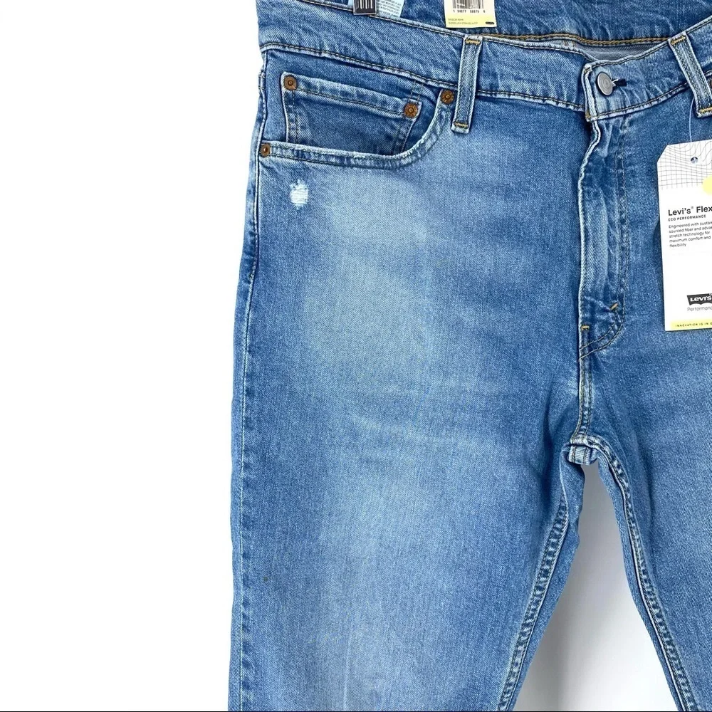 Levi's Men's 511 Slim-Fit Ripped Flex Jeans Blue Wash